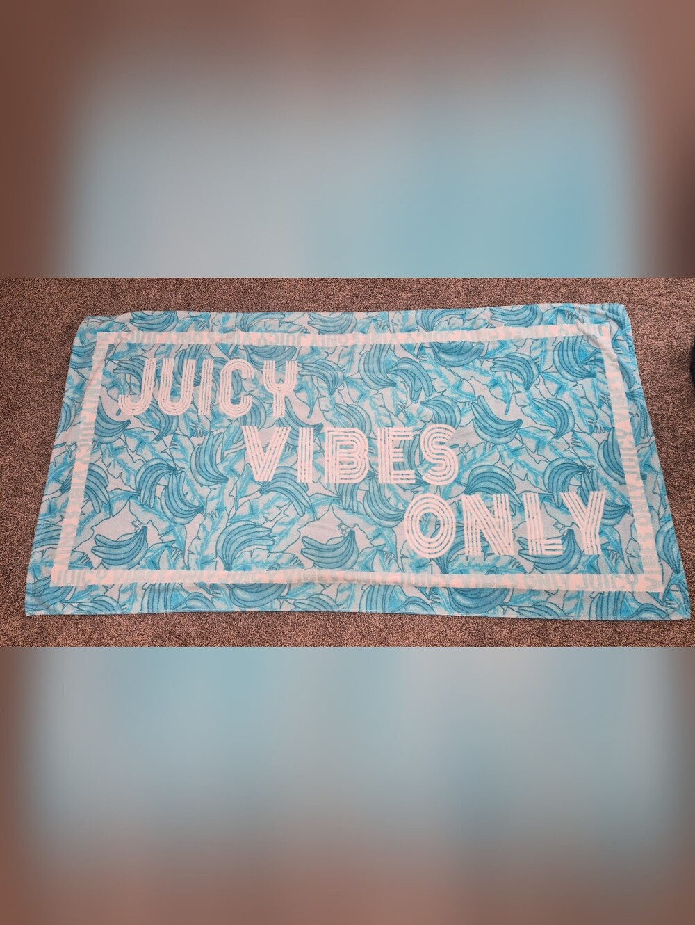 Juicy Vibes Only Blue Beach/Swim Towel